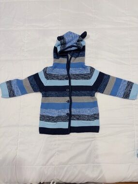 Baby GAP Bear Ear Hooded Knit Cardigan 18-24M